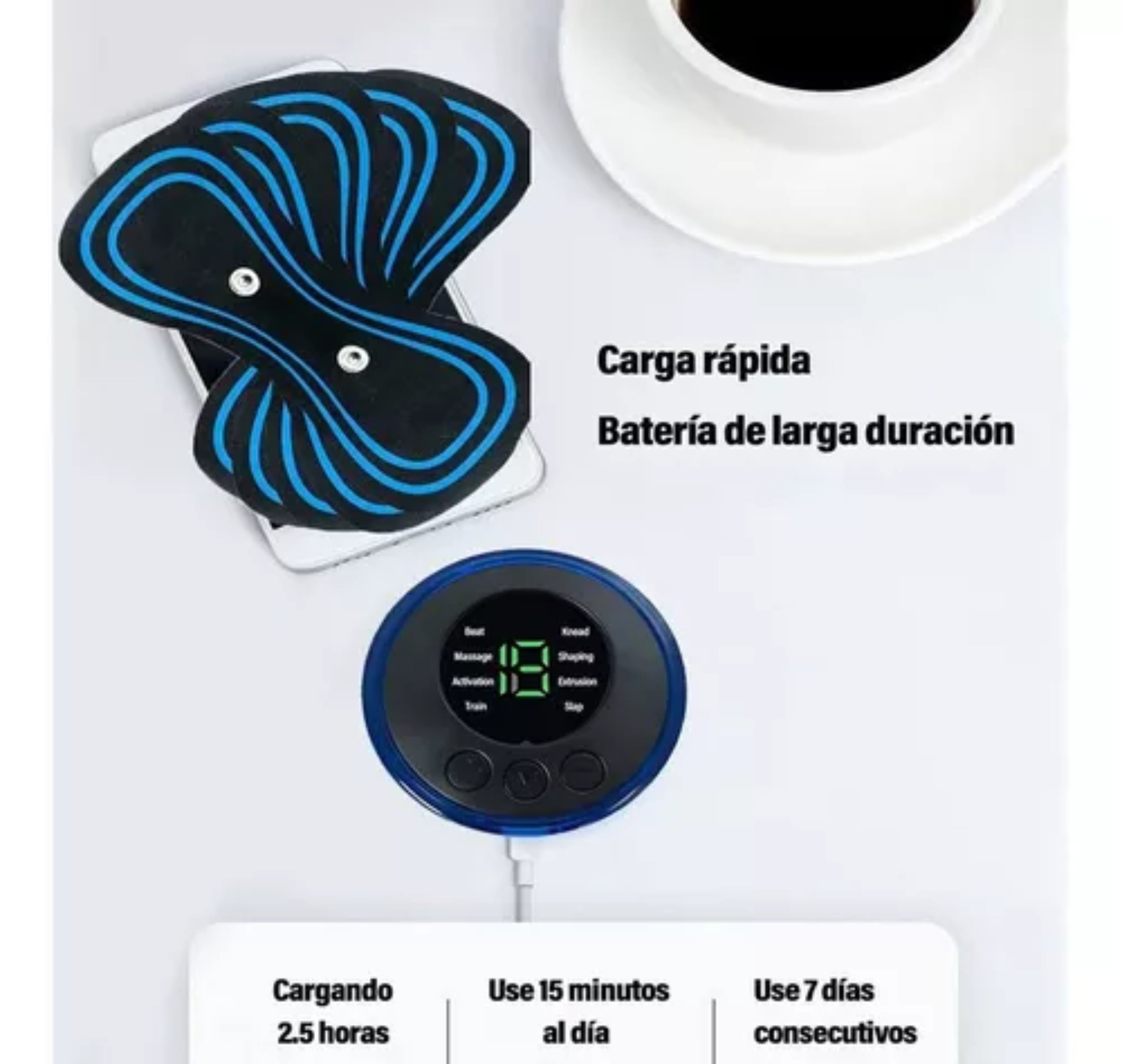 Mini Parche Masajeador Electrico Corporal